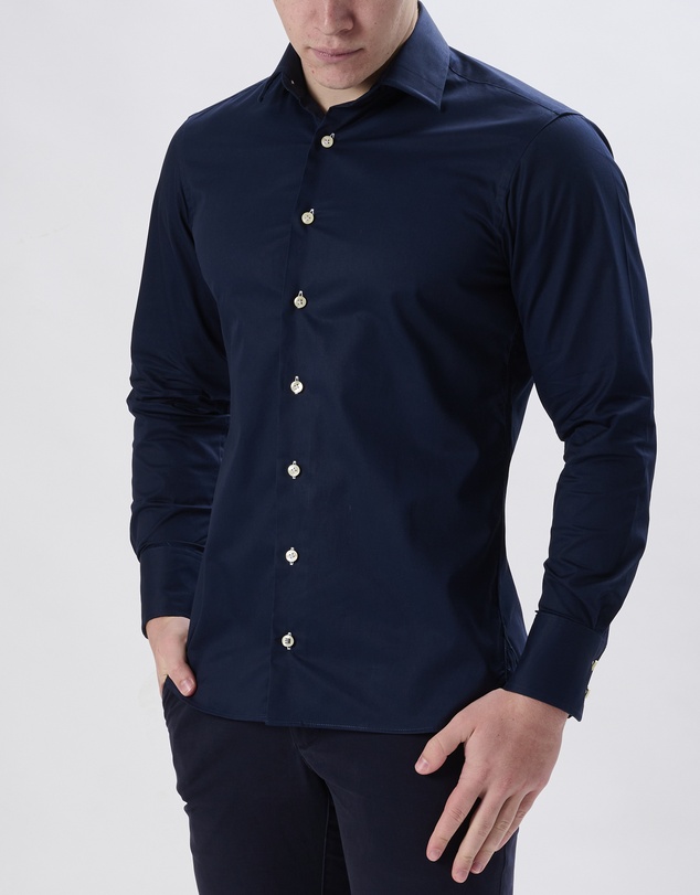 3 Wise Men - 3 Wise Men Sisa Navy Blue Shirt