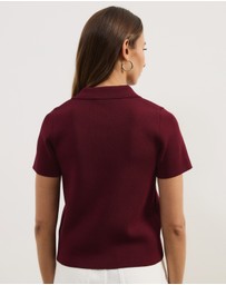 Atmos&Here - Sana Short Sleeve Knit Cardigan
