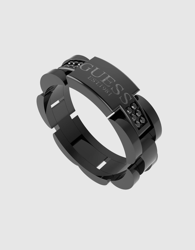 GUESS - GUESS Frontier Gunmetal-Tone Ring