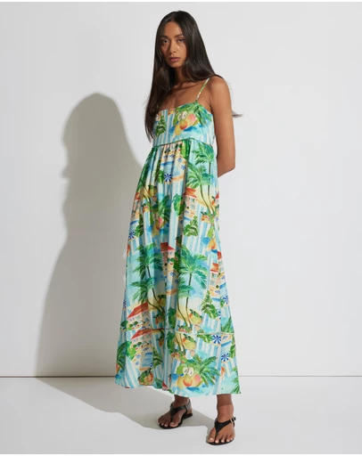 Decjuba - Allie Linen Blend Maxi Dress
