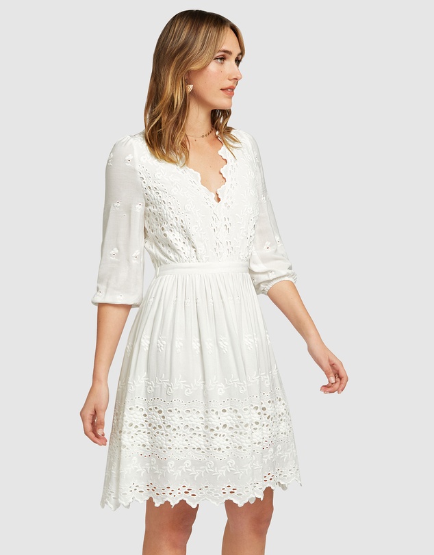 Belle & Bloom - Sweet Talk Eyelet Mini Dress