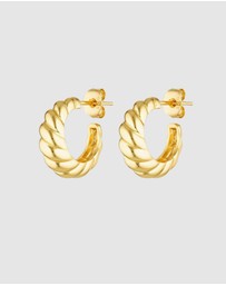 HOUSE OF SLANI - Twisted Chunky Gold Hoops