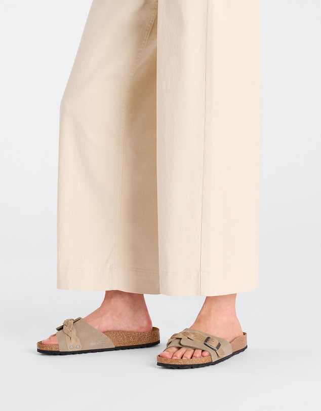 Birkenstock - Oita Braided Taupe Suede Leather Narrow - Unisex