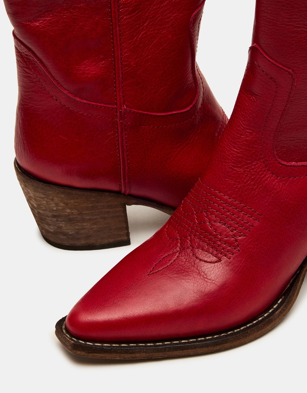 Steve Madden - Albany Red Leather Boots