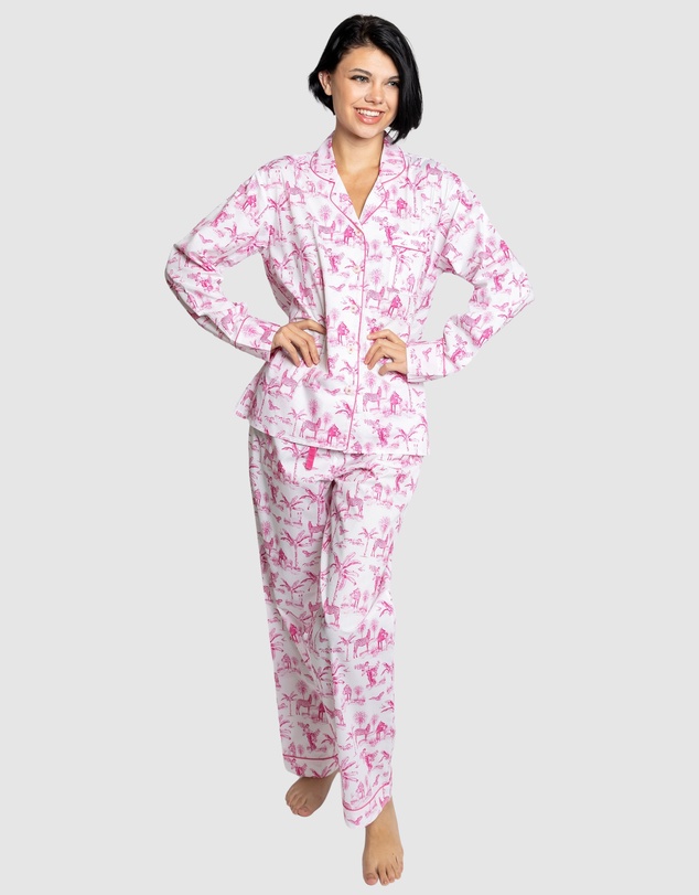 Sant And Abel - Women's Skydog Pink Long PJ Set