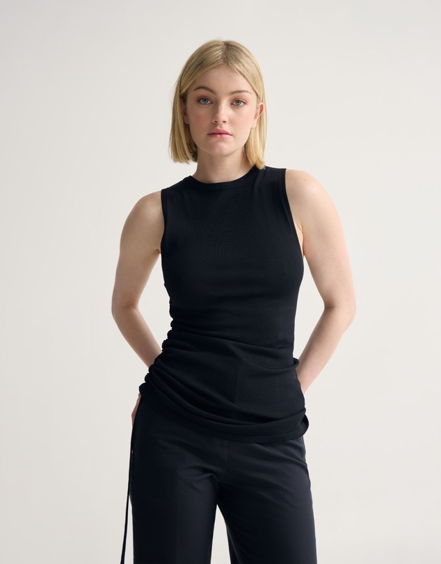 Oxford - April Drawstring Knitted Top