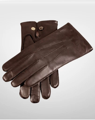 DENTS - Leather Button Clasp Gloves