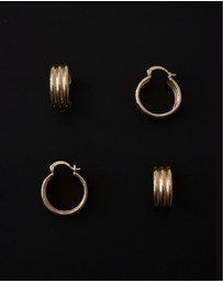 Alana Maria - Tessa Hoop Earrings - Gold
