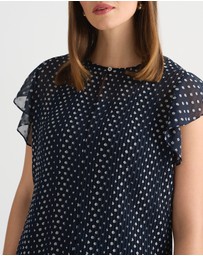 David Lawrence - Carver Clip Spot Blouse