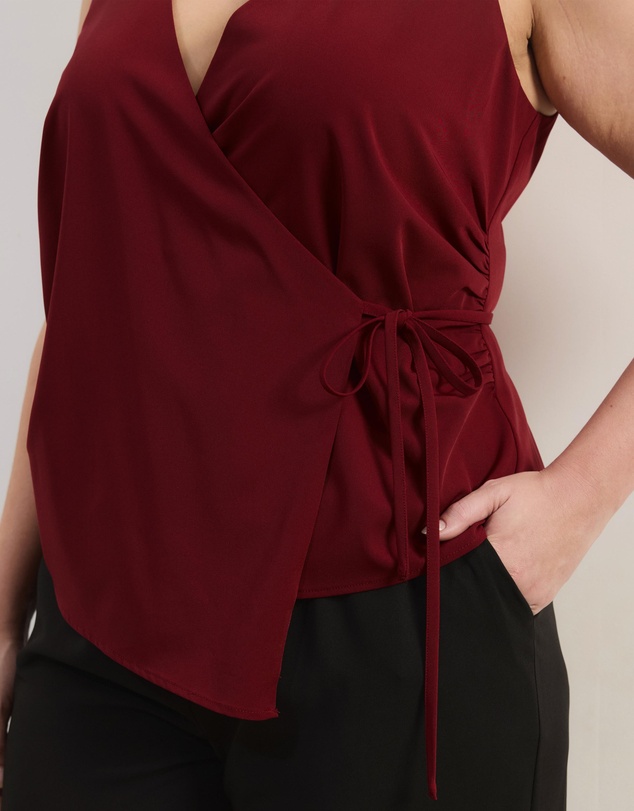 Atmos&Here Curvy - Ellie Wrap Waist Vest Top