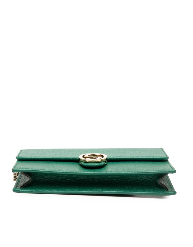 Pre-Loved by Azura Reborn - Pre-Loved Interlocking G Dollar Calfskin Wallet on Chain