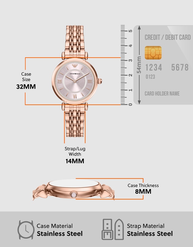 Emporio Armani - Rose Gold Analogue Watch