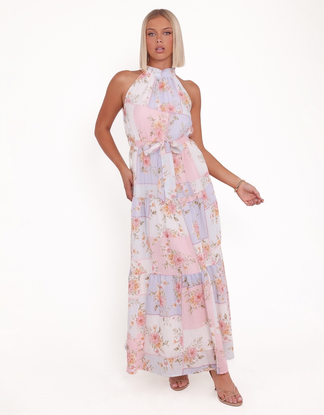 Petal & Pup - Caroline Maxi Halter Dress - Multi Floral