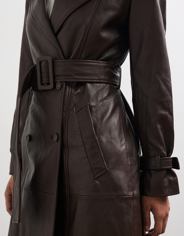 Sofia Irina - Leather Trench Coat