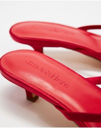 Atmos&Here - Oceane Satin Kitten Heel Sandals