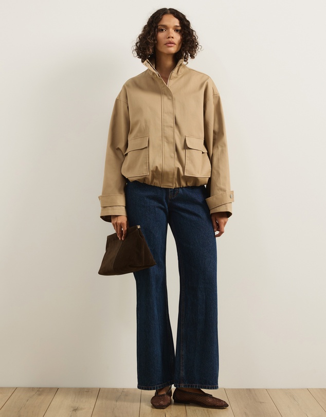 Atmos&Here - Taya Funnel Neck Twill Bomber