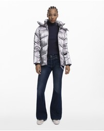 Desigual - Metallic quilted puffer jacket