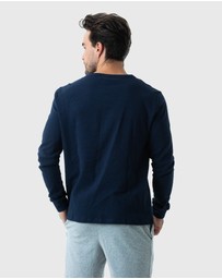 Coast Clothing - Mens Navy Waffle Top