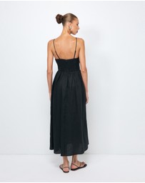 AERE - Gracelyn Linen Midi Dress