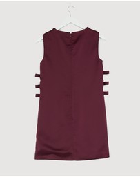 Revibe - Repaired Self Portrait Satin Cut Out Mini Dress - AU 10