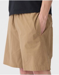 Bassike - Crushed Cotton Pull On Shorts