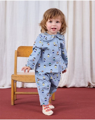 Bobo Choses - Game Pawns All Over Light Denim Pants - Babies