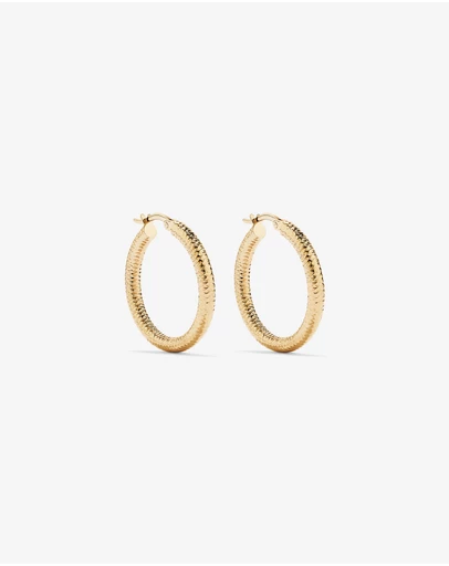 Michael Hill - Diamond-Cut Hoop Earrings in 18Kt Vermeil