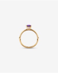 Michael Hill - Emerald Cut Amethyst Gemstone Ring in 10kt Yellow Gold