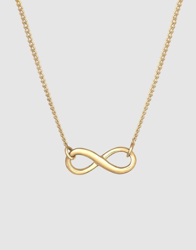 Elli Jewelry - Necklace Infinity Symbol in 925 Sterling Silver Gold Plated