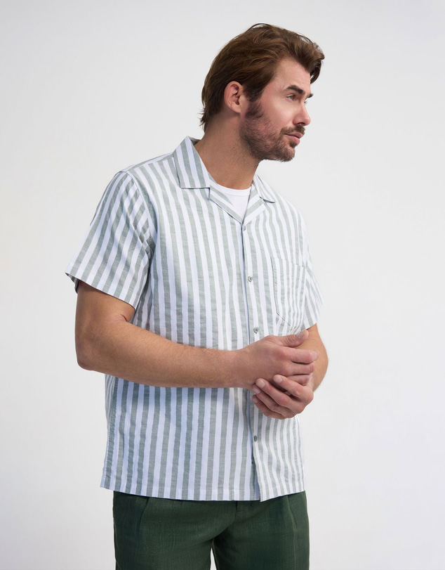 Oxford - Griffin Striped Short Sleeve Shirt