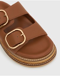 Betts - Harland Leather Flatform Slides