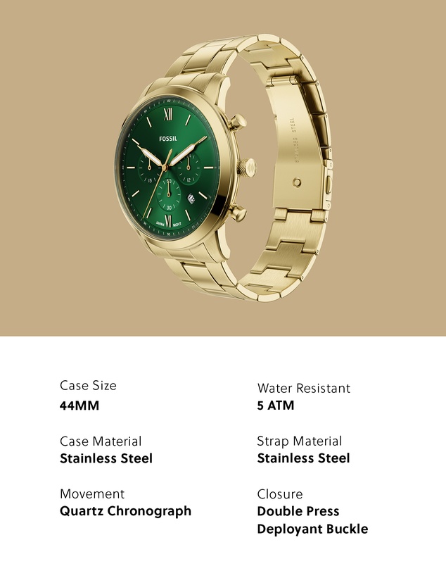 Fossil - Neutra Gold Tone Chronograph Watch