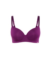 City Chic - Plus Size Smooth & Chic Cotton T-Shirt Bra - purple iris