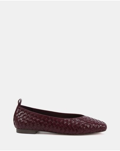 Berry Woven Leather
