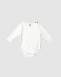 WITH LOVE FOR KIDS - Basics Thick Ribbed Long Sleeve Onesie - Babies