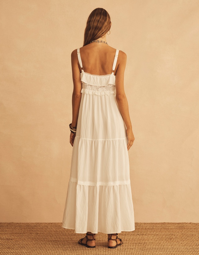 AUR OCEA - Bianca Lace Frill Slip Dress