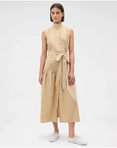 Oroton - Pleated Drop Waist Dress