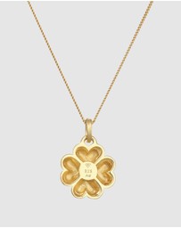 Elli Jewelry - Necklace Cloverleaf 925 Sterling Silver Gold-Plated