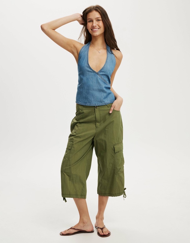 Cotton On - Avery Wrap Denim Top