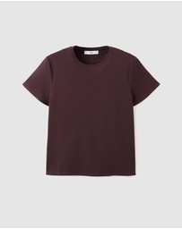 M.N.G - Short-Sleeved Cotton T-Shirt