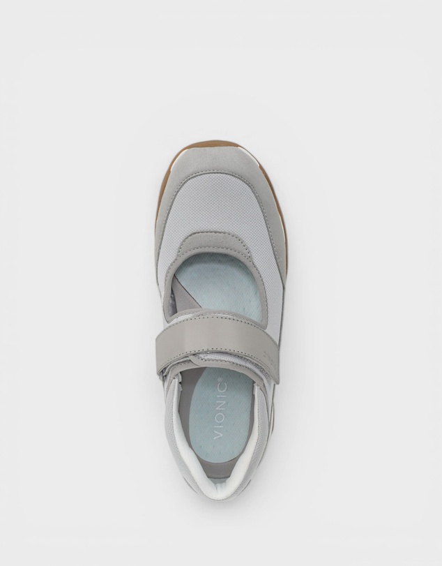 Vionic - Walk Slim Giselle Mary-Jane - Vapor Grey/Silver
