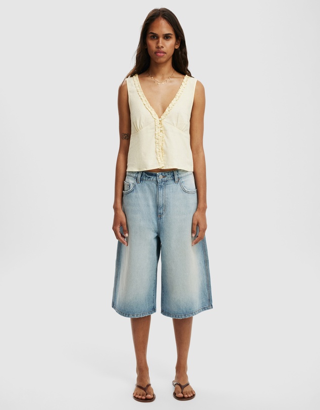Cotton On - Haven Ruffle Button Through Cami