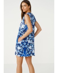 NEXT - Linen Blend Tie Neck Mini Summer Dress