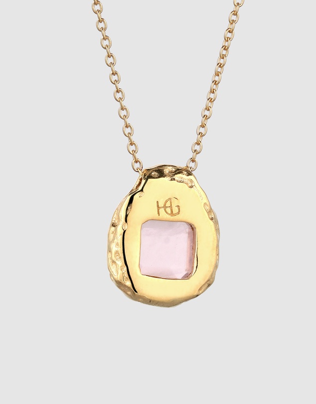 Haze & Glory - Blush Pebble Necklace - Gold