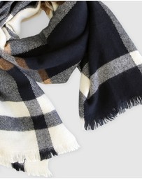 Belle & Bloom - Staten Island Plaid Scarf - Navy