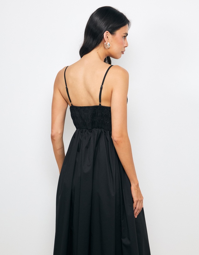AERE - Tansy Shirred Bodice Midi Dress