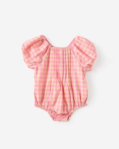 BABY YELLOWPINK GINGHAM