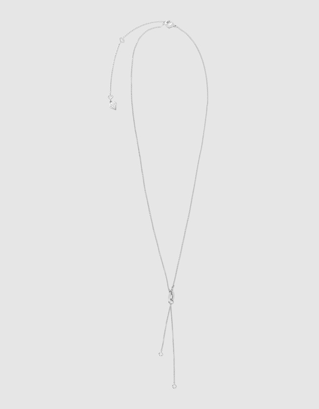 Wanderlust + Co - Lariat Silver Necklace