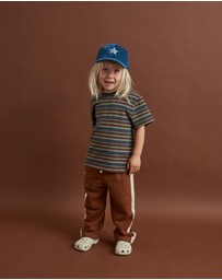 Rhythm - Adventure Stripe SS T-Shirt - Kids