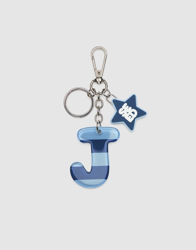 Seed Heritage - BLUE STRIPE INITIAL KEYRING